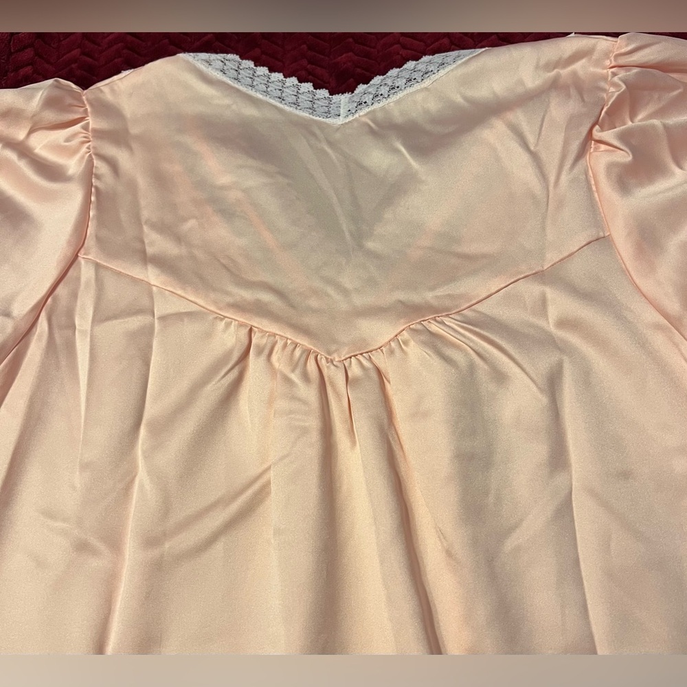 NWT Vtg 1970s Christian Dior Soft Pink Satin Look Lingerie Lace Details - Picture 10 of 13